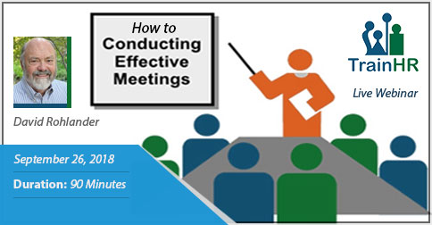How to Conduct Effective Meetings 